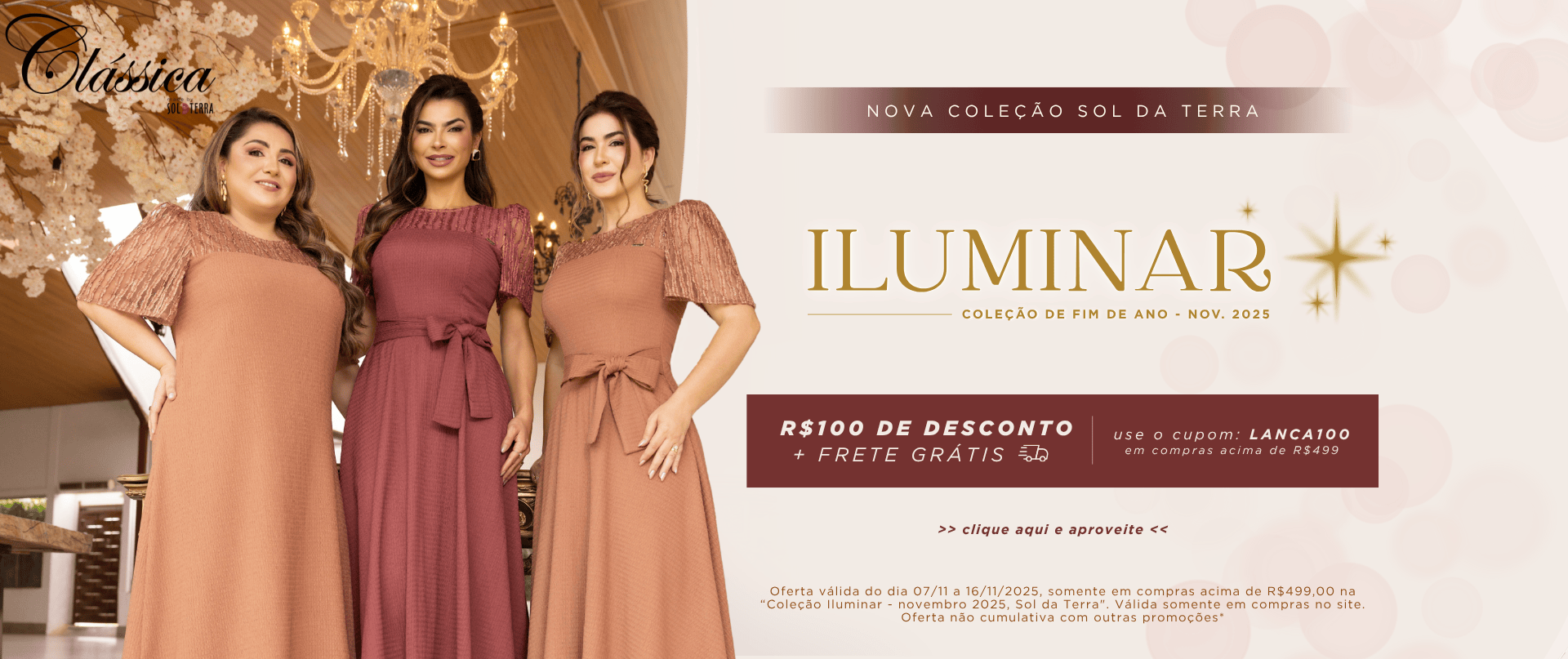 COLEÇÃO ILUMINAR R$100OFF