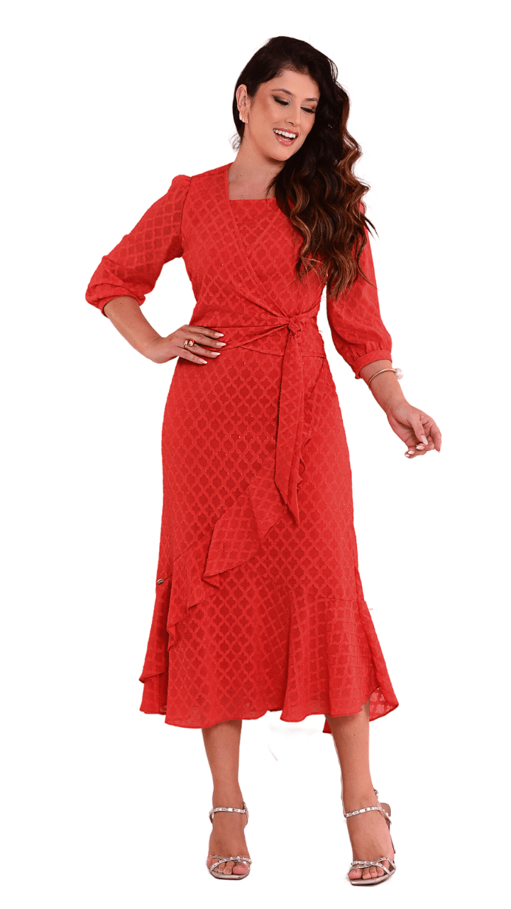                                                                                                                                                                                                                   VESTIDO SOL DA TERRA - MODA EVANGÉLICA  13718