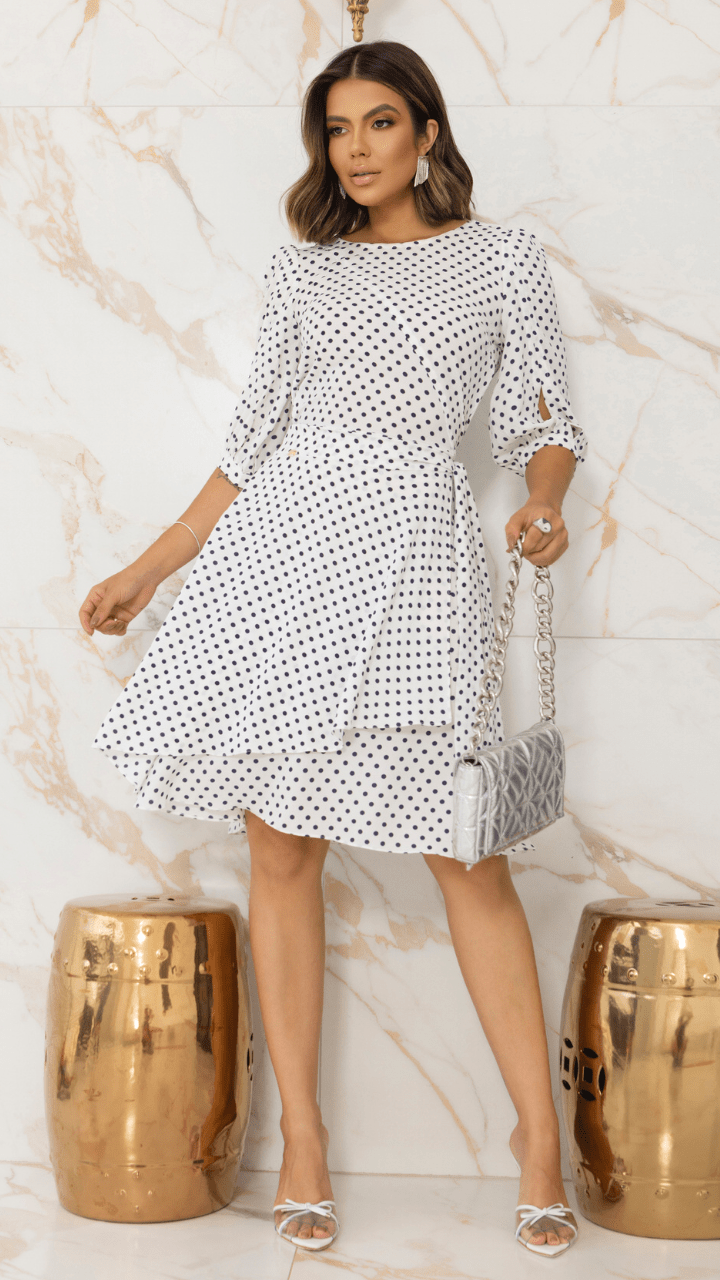 VESTIDO SOL DA TERRA MODA EVANGELICA 13746 Clássica Moda