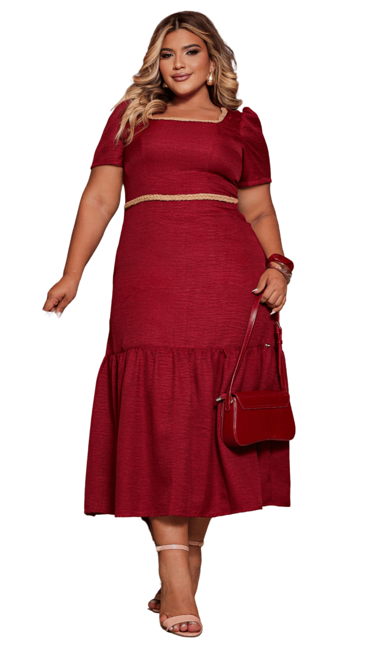                                                                                                                                                                                                                             VESTIDO PLUS - SOL DA TERRA - 14289