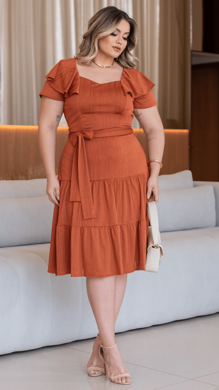 Vestido Plus Look Evangelico Plus Size VESTIDO PLUS SOL DA TERRA