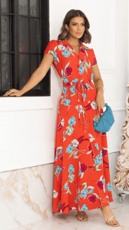                                                                                                                                                                                                                VESTIDO SOL DA TERRA - MODA EVANGÉLICA 13787