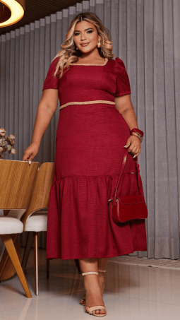 VESTIDO PLUS - SOL DA TERRA - 14289