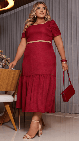 VESTIDO PLUS - SOL DA TERRA - 14289