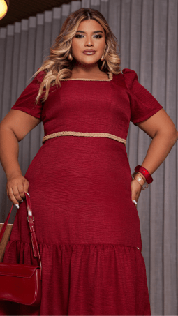 VESTIDO PLUS - SOL DA TERRA - 14289