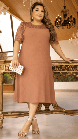 VESTIDO PLUS - SOL DA TERRA - 14447