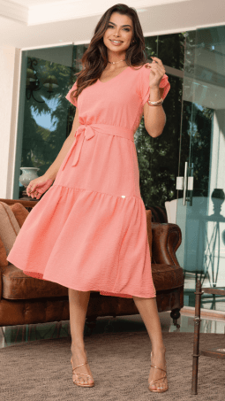                                                                                                                                                                                                                   VESTIDO SOL DA TERRA - MODA EVANGELICA 14104