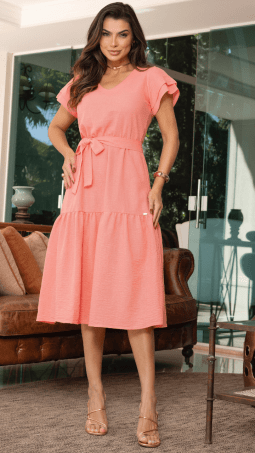                                                                                                                                                                                                                   VESTIDO SOL DA TERRA - MODA EVANGELICA 14104