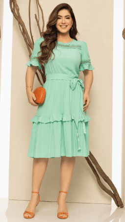                                                                                                                                                                                                                    VESTIDO SOL DA TERRA - MODA EVANGELICA 14174