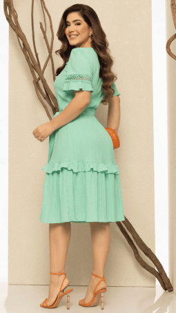                                                                                                                                                                                                                    VESTIDO SOL DA TERRA - MODA EVANGELICA 14174