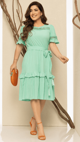                                                                                                                                                                                                                    VESTIDO SOL DA TERRA - MODA EVANGELICA 14174
