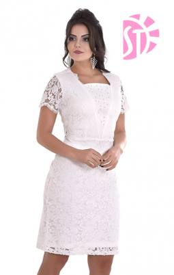 moda evangelica vestido branco