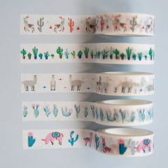 Kit Washi Tapes Lhamas e Cactos Kit Washi Tapes Lhamas e Cactos