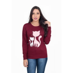 Blusa Caschimire Gatinho - REF. 602 Blusa Caschimire Gatinho - REF. 602