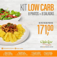 Promo KIT FIT Low Carb - 8 PRATOS e 8 SALADAS Promo KIT FIT Low Carb - 8 PRATOS e 8 SALADAS