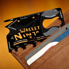 Cartão Multifuncional Ninja Wallet - 18 Utilidades Cartão Multifuncional Ninja Wallet - 18 Utilidades