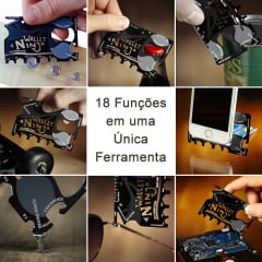 Cartão Multifuncional Ninja Wallet - 18 Utilidades Cartão Multifuncional Ninja Wallet - 18 Utilidades