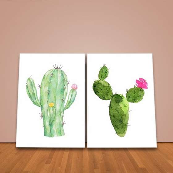 Quadro cactos planta verde para decoração Quadro cactos planta verde para decoração