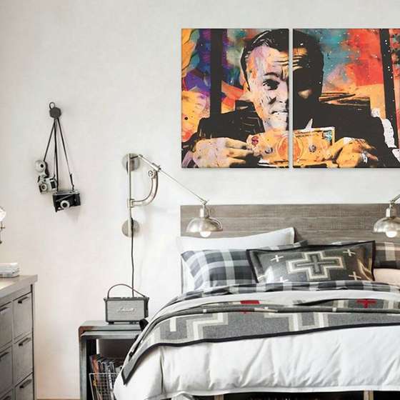 Quadro Filme Lobo De Wall Street para decoração com Leonardo Dicaprio Quadro Filme Lobo De Wall Street para decoração com Leonardo Dicaprio