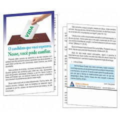 FOLHETO PARA EVANGELISMO CANDIDATO C/1000 UNID - COD 6016 FOLHETO PARA EVANGELISMO CANDIDATO C/1000 UNID - COD 6016