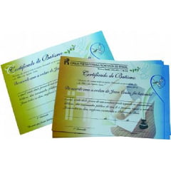 Certificado de Batismo IPRB C/ 20 unids - 00437 Certificado de Batismo IPRB C/ 20 unids - 00437