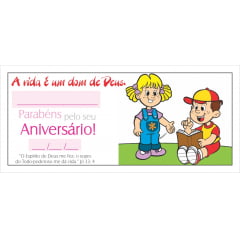 CARTÃO PARA ANIVERSARIANTE MENINA C/ 25 UNID CARTÃO PARA ANIVERSARIANTE MENINA C/ 25 UNID