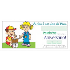 CARTÃO PARA ANIVERSARIANTE - MENINO C/ 25 UNID. CARTÃO PARA ANIVERSARIANTE - MENINO C/ 25 UNID.