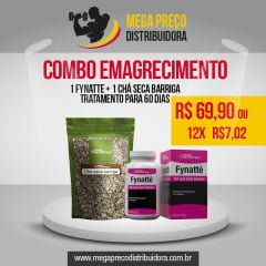 1 Fynatte 120 capsulas + 1 Cha Seca Barriga - Combo Emagrecimento 1 Fynatte 120 capsulas + 1 Cha Seca Barriga - Combo Emagrecimento