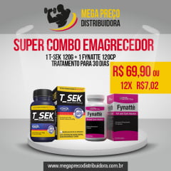 Super Combo Emagrecedor - 1 T-Sek 120g + 1 Fynatte 120 capsulas Super Combo Emagrecedor - 1 T-Sek 120g + 1 Fynatte 120 capsulas