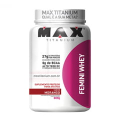 Femini Whey 900g - Sabor Morango Femini Whey 900g - Sabor Morango