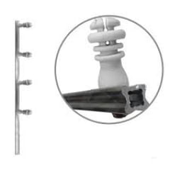 HASTE CERCA ELÉTRICA 4 ISOLADORES ALUMINIO HASTE CERCA ELÉTRICA 4 ISOLADORES ALUMINIO