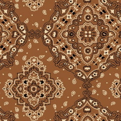 Tricoline Estampado Bandana Marrom 2272-15 (50cm X 1,50mt) Tricoline Estampado Bandana Marrom 2272-15 (50cm X 1,50mt)