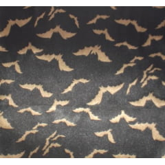 Cetim Estampado Halloween Preto Morcegos Cetim Estampado Halloween Preto Morcegos