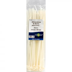 Abraçadeira Nylon 4,8 x 300mm Branco BRASFORT - CEM / 100