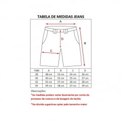Bermuda Jeans Masculino Adulto Slim