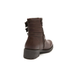 Bota Biker Feminina Cano Médio Salto Médio Macio Conforto