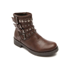 Bota Biker Feminina Cano Médio Salto Médio Macio Conforto