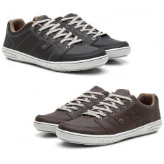 Kit 2 Pares Sapatênis Masculino Conforto Casual Macio Leve